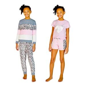 NWT BCBG Youth Girls 4-piece Lounge Set HEART - size M (10/12)